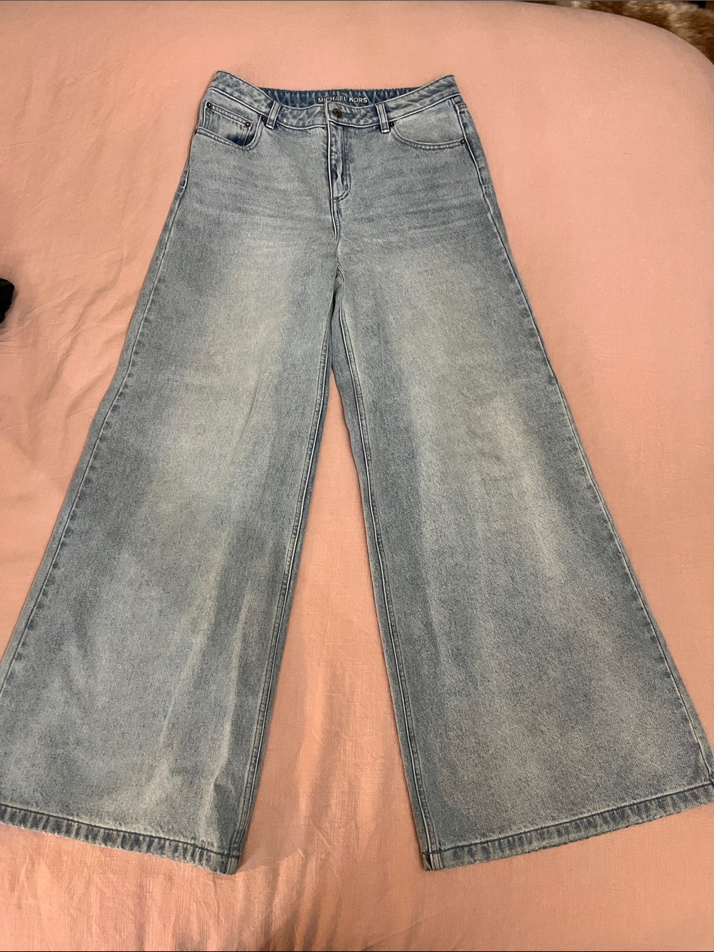 Michael Kors Wide-Leg Light Blue Denim Jeans for Women